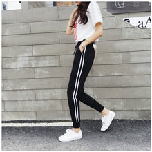 Load image into Gallery viewer, Long Leisure Pants Women Bottoms Summer Spring Female Clothes Double Striped Jogger Haren Pants Sweatpants Sportswear Trousers