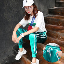 Load image into Gallery viewer, Double Striped Jogger Haren Pants Long Leisure Pants Women Bottoms Summer Spring Female Clothes Sweatpants Sportswear Trousers