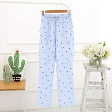 Load image into Gallery viewer, Spring Gauze Home Pants Women's Thin Trousers Lounge Wear Women Bottoms Leisure Loose Cotton Sleep Wear for Women Pajama Bottoms