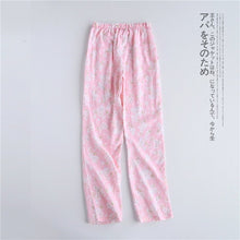 Load image into Gallery viewer, Spring Gauze Home Pants Women's Thin Trousers Lounge Wear Women Bottoms Leisure Loose Cotton Sleep Wear for Women Pajama Bottoms
