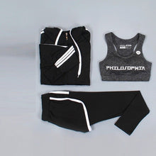 Load image into Gallery viewer, Girls Sportswear Lady Tracksuit Women Bottoms Girl's Lycra Tracksuit Tops Suit Spandex Track suit  ( hoodie + bra + pants )