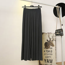 Load image into Gallery viewer, Fold Pleated Palazzo Pants Women Bottoms  Female Casual Pants Mid Waist Wide Leg Pants For Women