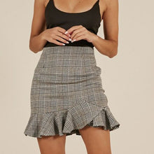 Load image into Gallery viewer, Fashion Plaid Skirt Ruffles Sexy Women Skirts Spring Summer Women Bottoms Regular Outwear