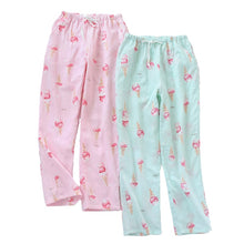 Load image into Gallery viewer, New Lady Cotton Double-layer Gauze Women Bottoms Pajamas Pants Thin Summer Home Pants Loose Casual Bottoms Lounge Sleep Pants